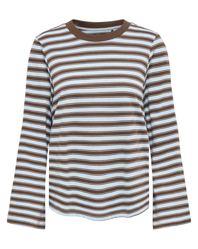 Only - ONLLuna Happy Stripe Langarmshirt - Skyway/Vanilla Ice
